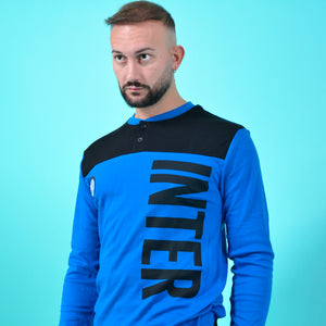 Pigiama uomo Inter B2IN14131 caldo cotone interlock royale