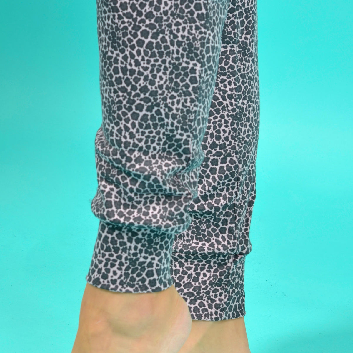 Pigiama donna invernale Karelpiù SE3416 caldo cotone leopardato fucsia