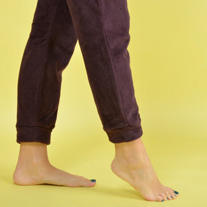 Pigiama bimba coral caldissimo prugna con logo Kappa 22267