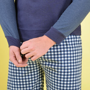 Pigiama uomo Cippi 1607 caldo cotone navy