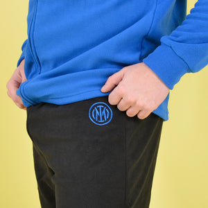 Pigiama sportivo con giacca zip a collo alto Inter in pile 14134 nero