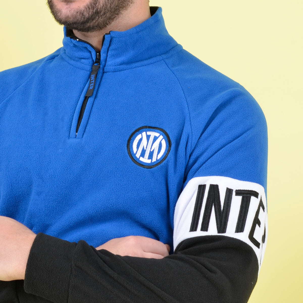 Pigiama pile uomo inter sportivo mezza zip 14134 royal