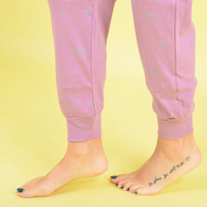 Pigiama donna caldo cotone malva Karelpiù SE3408