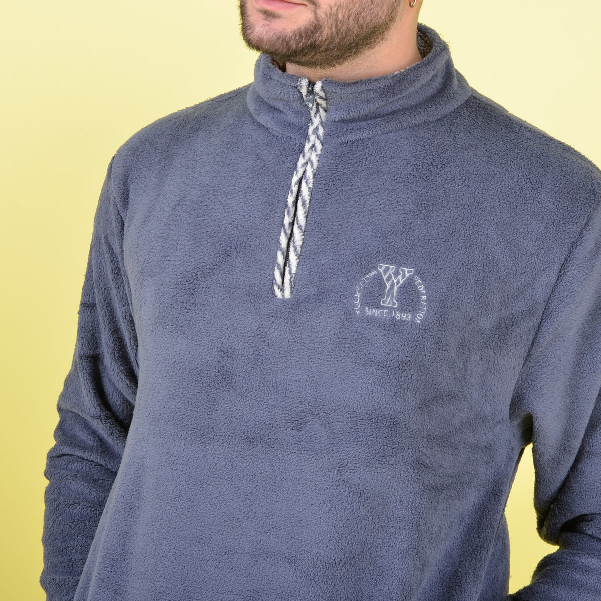 Pigiama uomo coral mezza zip a collo alto pantaloni spigati Karelpiù 