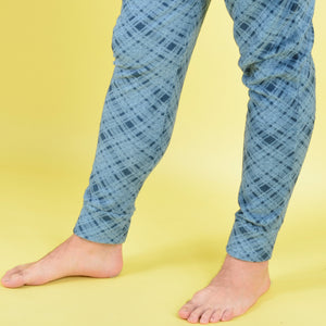 Pigiama uomo in coral invernale blu quadroni Karelpiù 3483