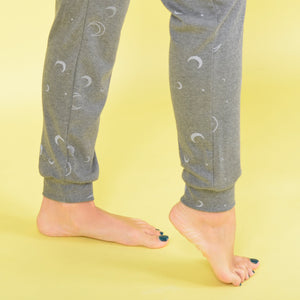 Pigiama donna invernale caldo cotone luna antracite Cotonella DDD66
