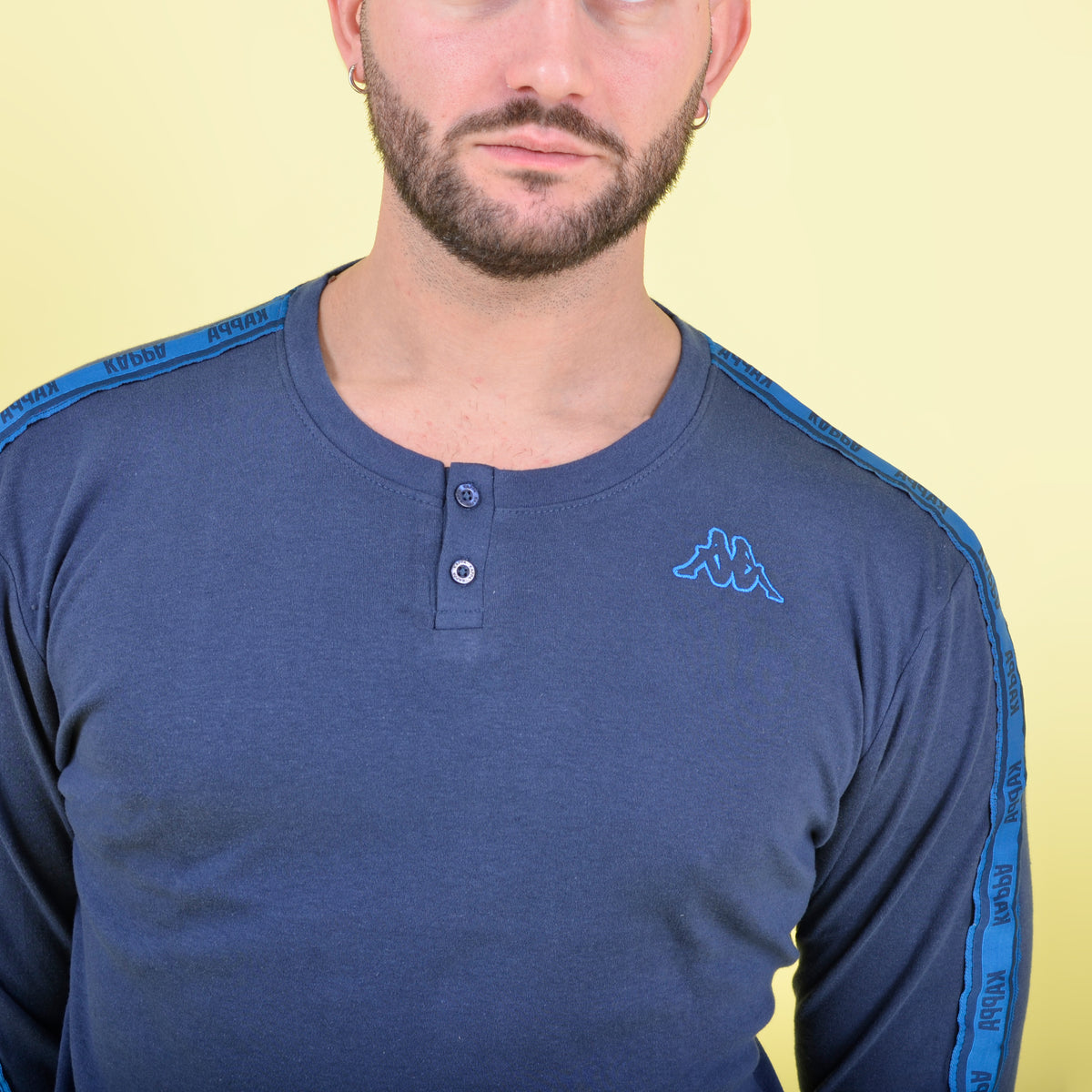 Pigiama Kappa navy interlock caldo 22107 sportivo