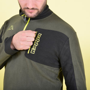 Pigiama tuta in pile micro polar mezza zip e taschino Kappa 22133 militare