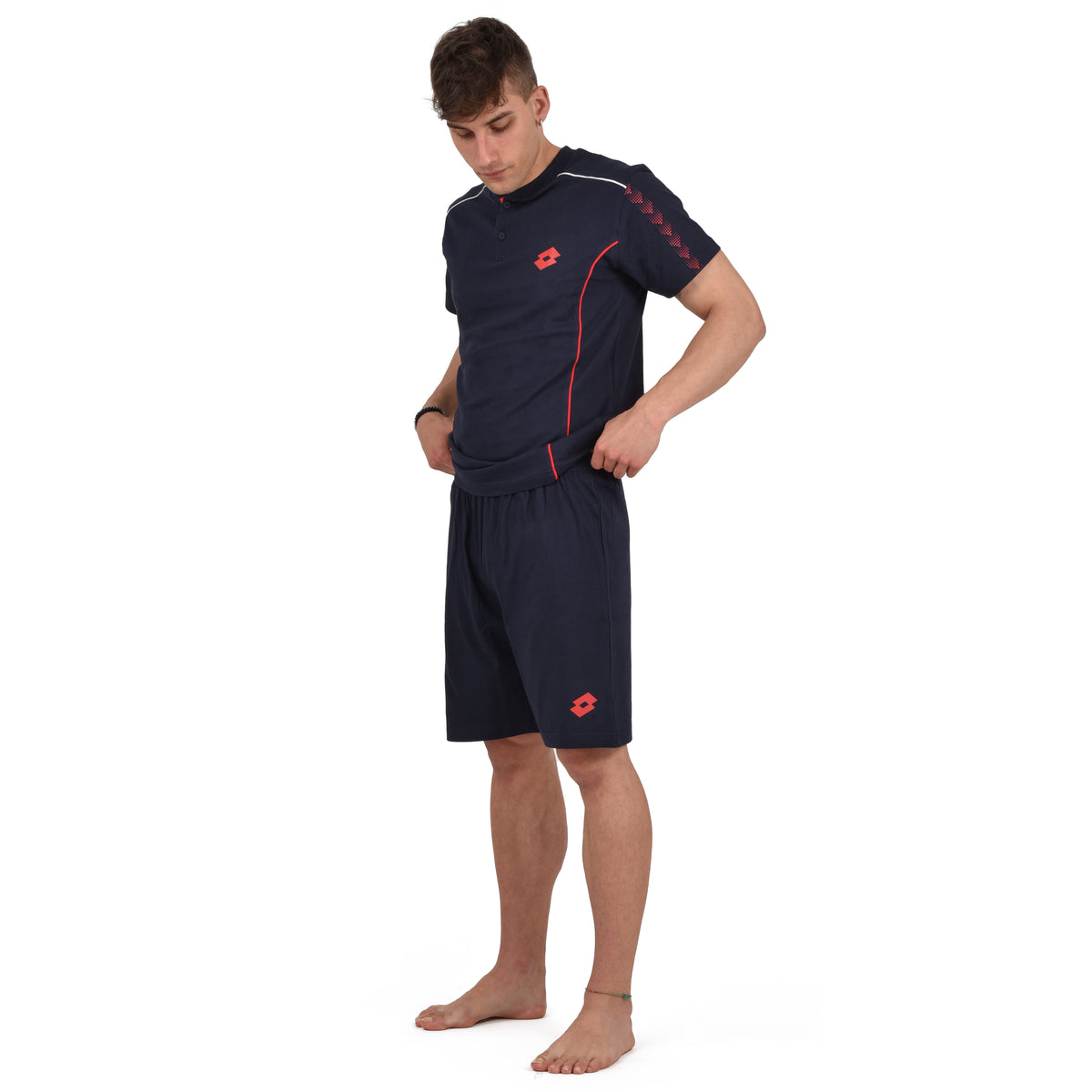 Pigiama uomo estivo Lotto LP1111 100% cotone 