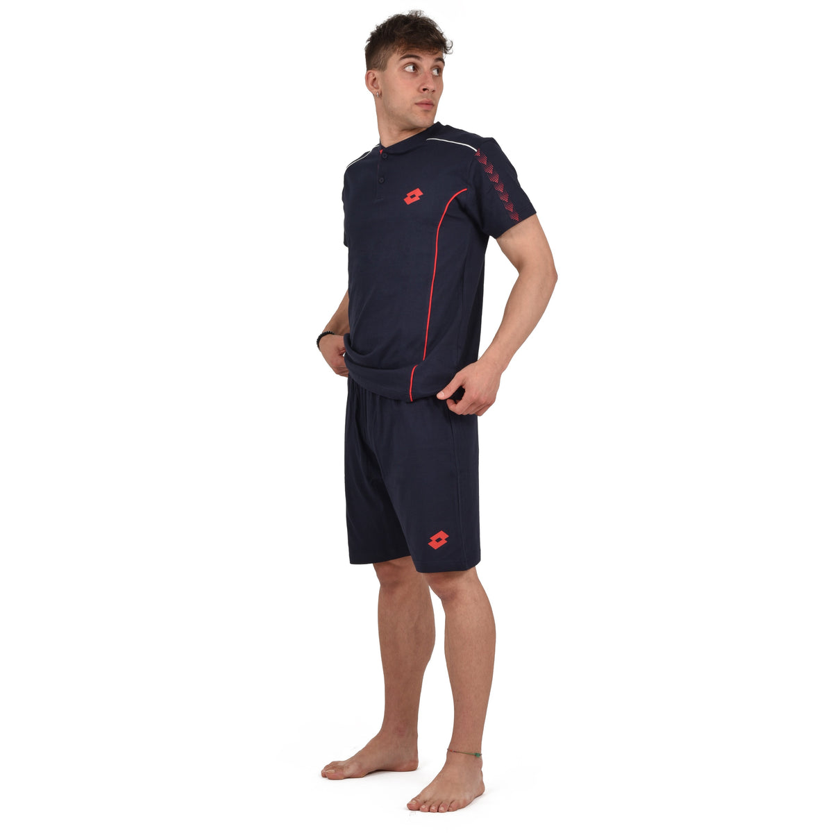 Pigiama uomo estivo Lotto LP1111 100% cotone 