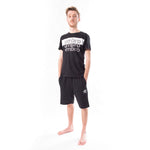 Pigiama uomo corto cotone Umbro completo casa nero 10202