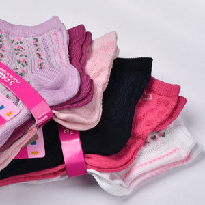 Meritex Calzini corti Bambina 7579 in cotone 6 paia