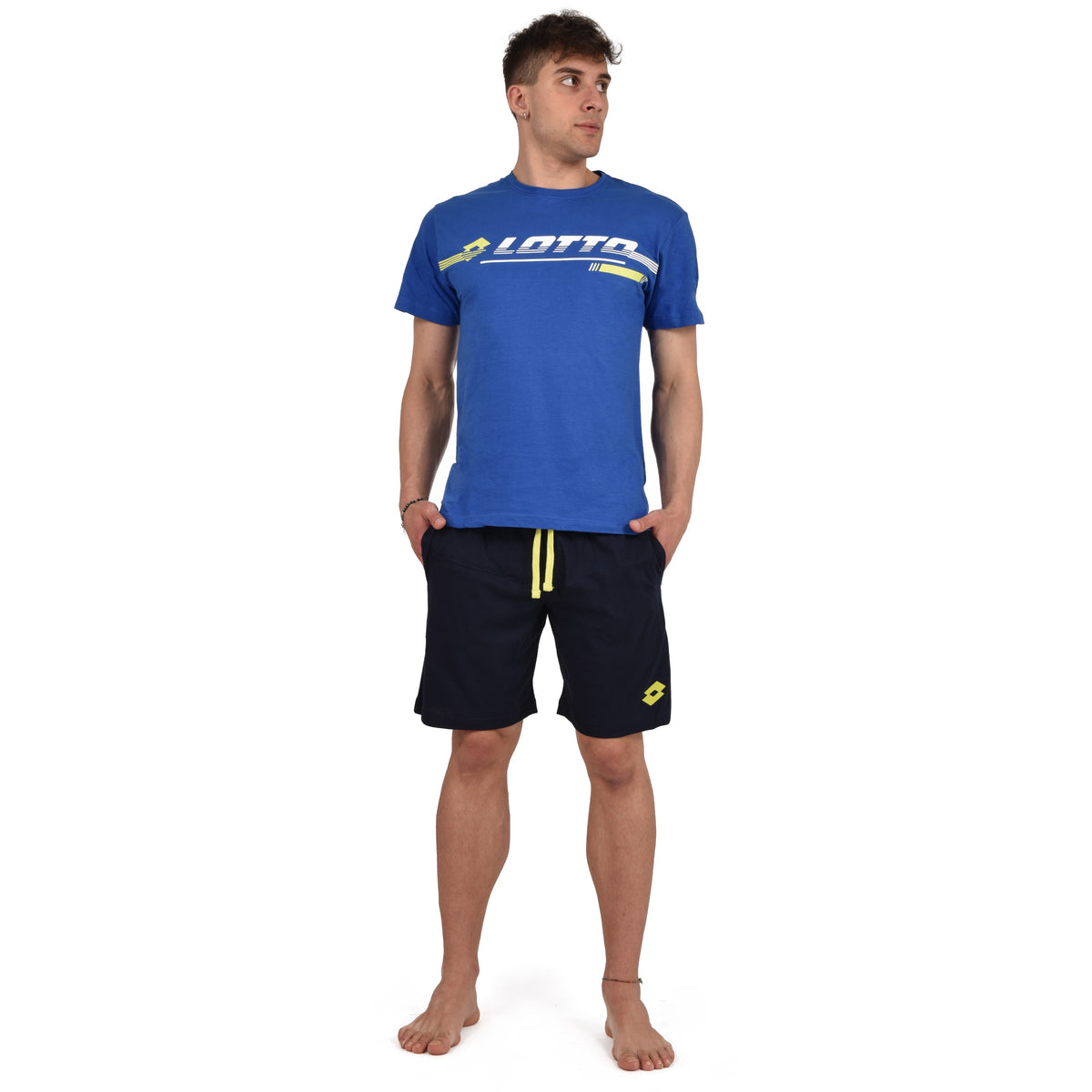 Pigiama uomo estivo corto Lotto LP1128 cotone