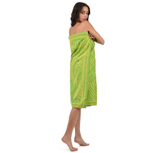 Telo mare Laura Biagiotti spugna jacquard "Shuri" verde 100% cotone