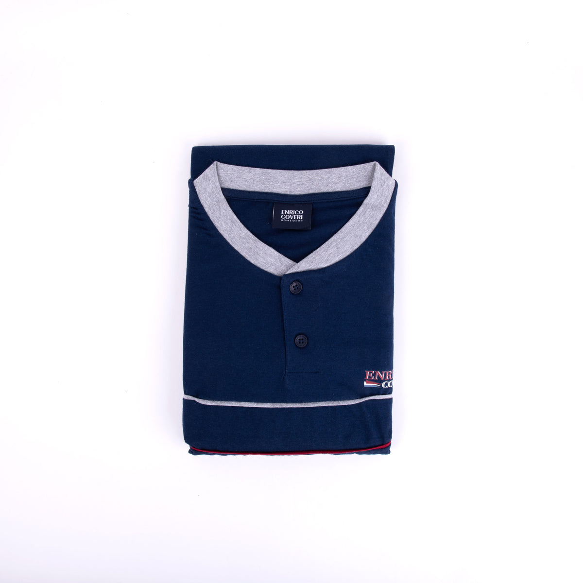Pigiama uomo Enrico Coveri EP9123 corto cotone blu