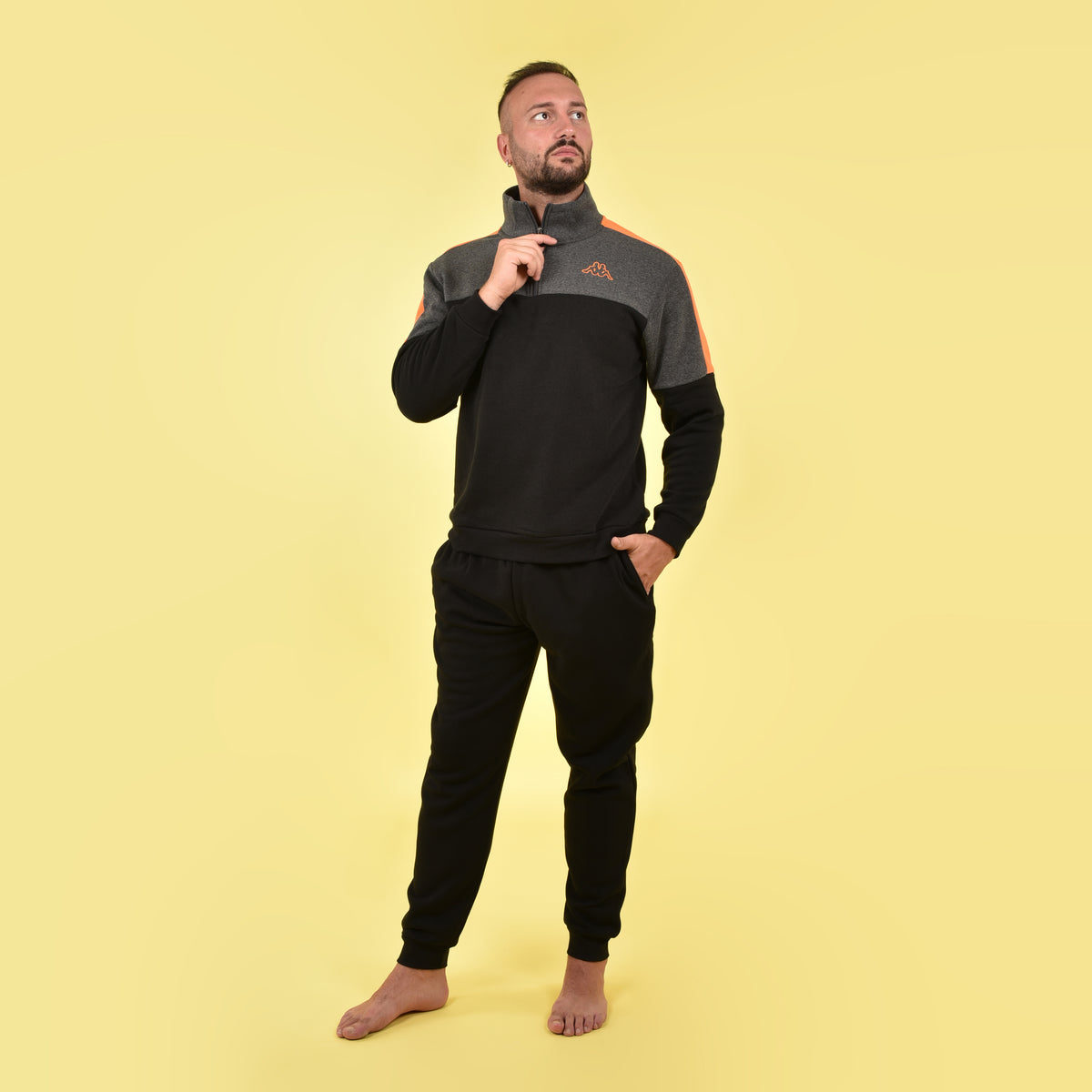 Tuta uomo misure calibrate sportiva Kappa nero KMW22163 