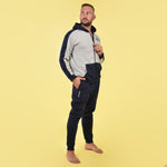 Tuta uomo Superga felpata con cappuccio e zip SMW22313 navy