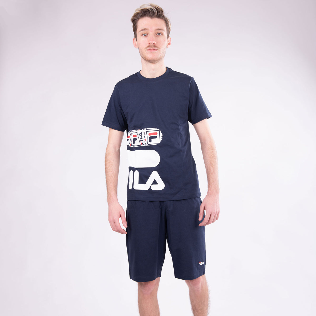 Pigiama uomo Fila FPS1058 in cotone navy