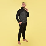 Tuta uomo Superga felpata zip collo alto 22306 nero