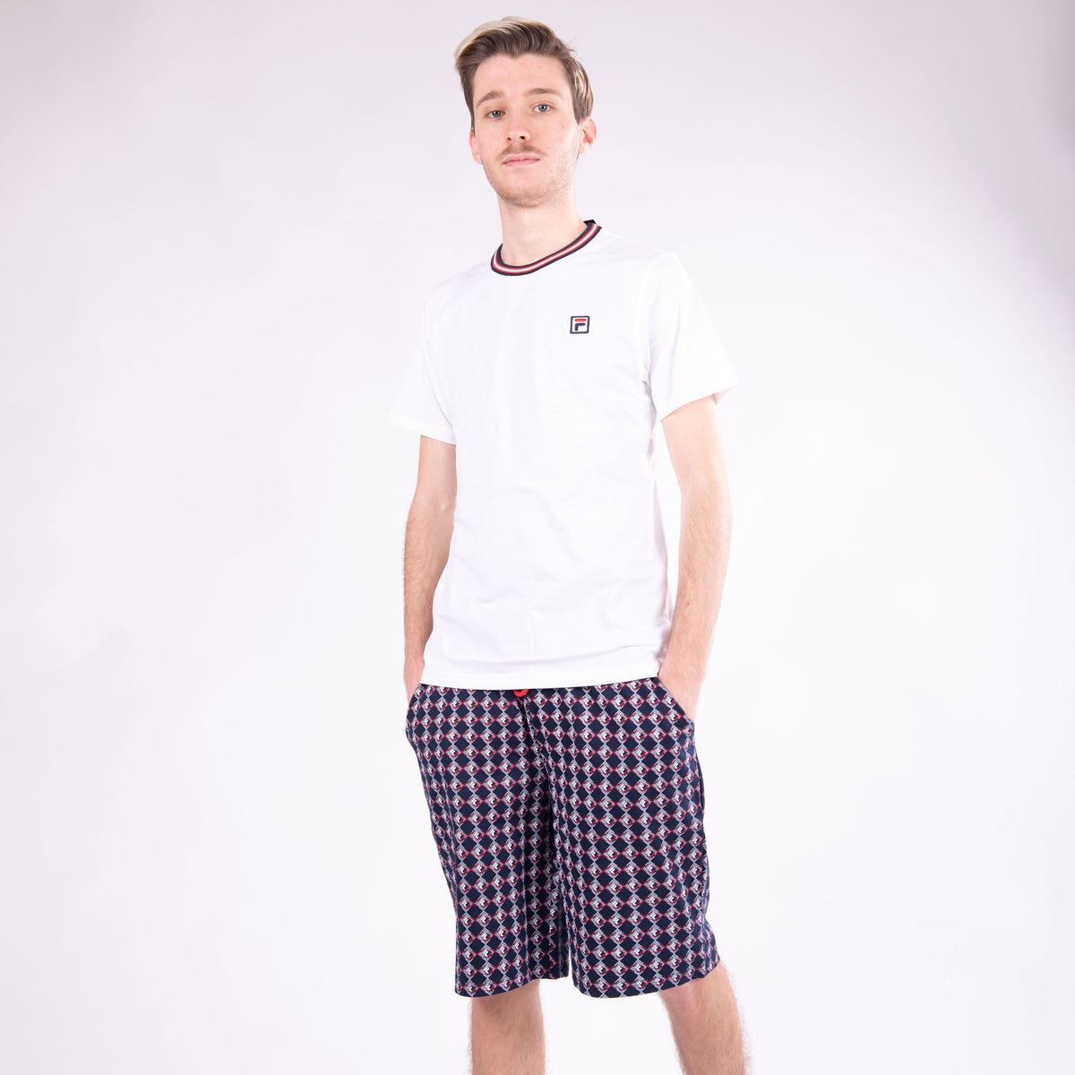 Pigiama uomo Fila FPS1063 in cotone bianco