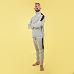 Tuta uomo felpa mezza zip Kappa grigio KMW22162