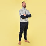 Tuta uomo felpata full zip Superga 22310 grigio blu