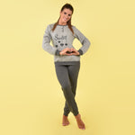Pigiama donna Ambro punto milano caldo D6502.22 grigio chiaro