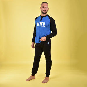 Pigiama uomo Inter serafino cotone leggero B2IN14120 royal