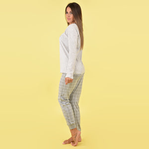 Pigiama donna cotone primaverile Il granchio grigio GP5003