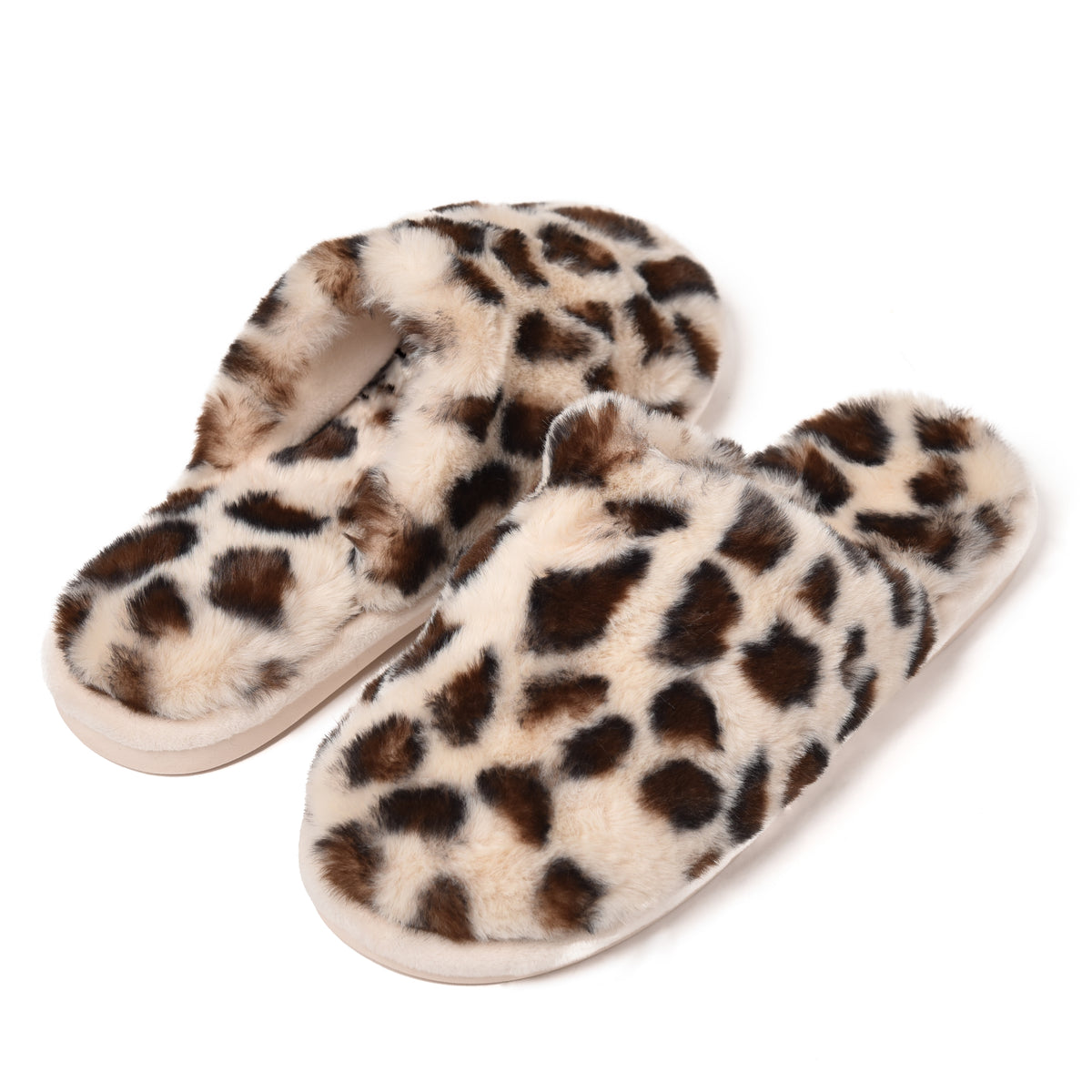 Pantofole maculato ecopelliccia Preziosa 0046 avorio
