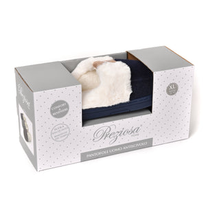 Pantofole uomo invernali calde pelliccia Preziosa 0102 blu