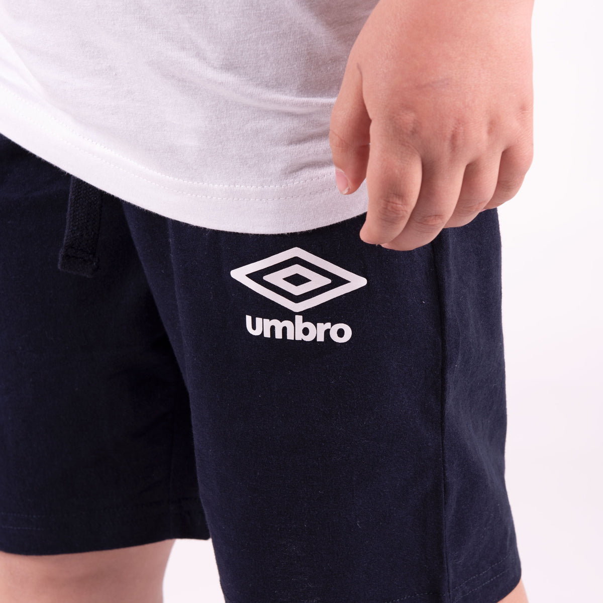 Pigiama tuta bambino Umbro 65035B corto in cotone bianco