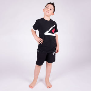 Pigiama tuta bambino Umbro 65035B corto in cotone nero