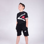 Pigiama tuta bambino Umbro 65035B corto in cotone nero