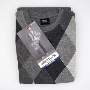 Pigiama uomo Enrico Coveri EP6098 grigio caldo cotone