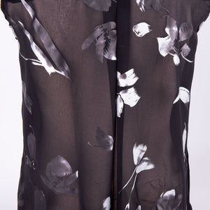 Canotta donna Jadea 4161 Var. 1 viscosa nera fiori semilucidi