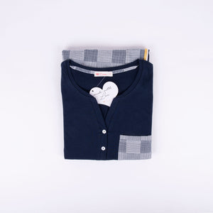 Pigiama donna Enrico Coveri EP2044 corto blu