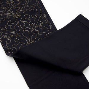 Leggings donna Omsa Jewel motivo fronte nero