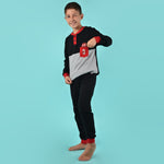 Pigiama bambino AC Milan serafino caldo cotone B2MI16100 nero