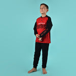 Pigiama bambino AC Milan serafino caldo cotone B2MI15131 nero