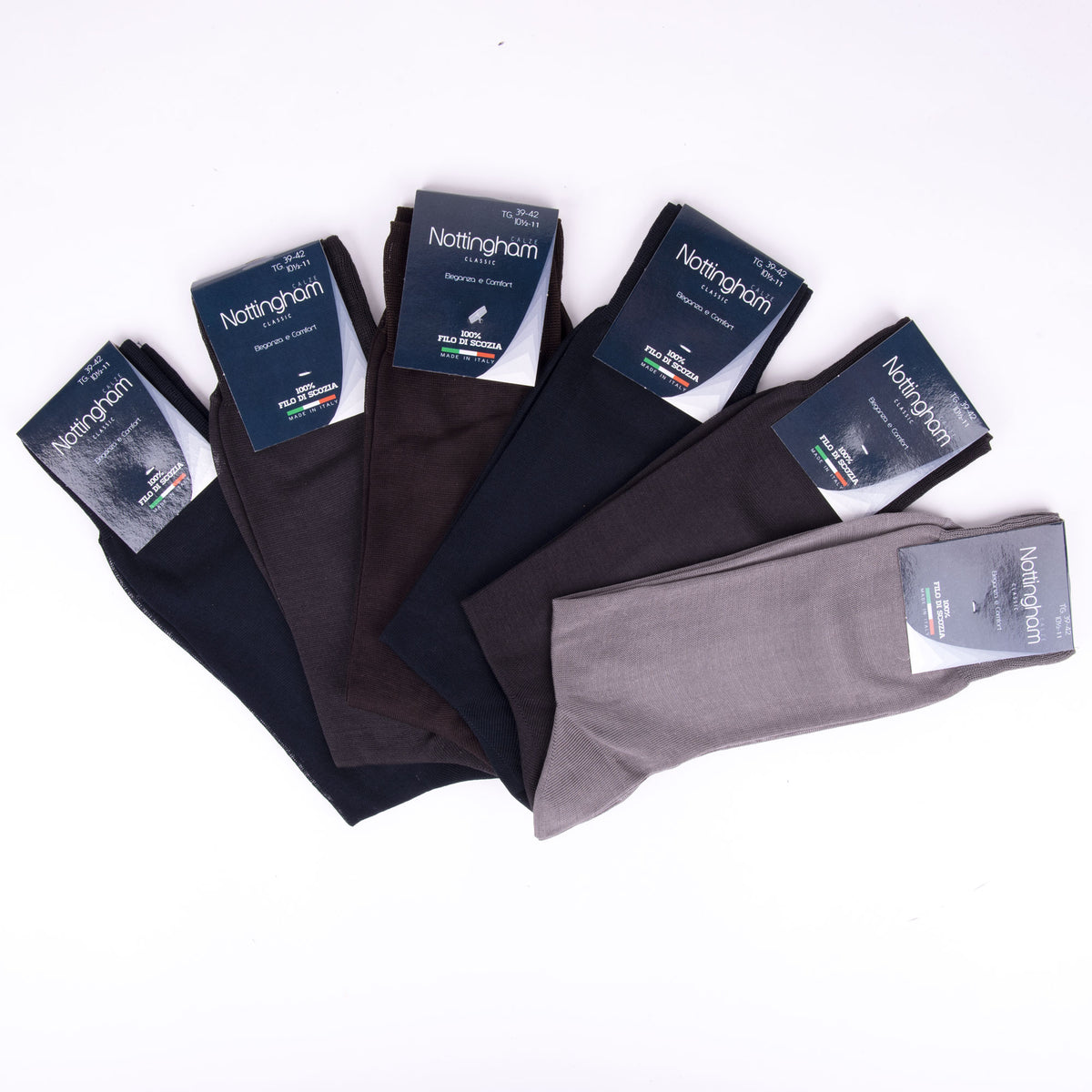 Calze uomo filo di scozia Nottingham 850Bis corte 6 paia