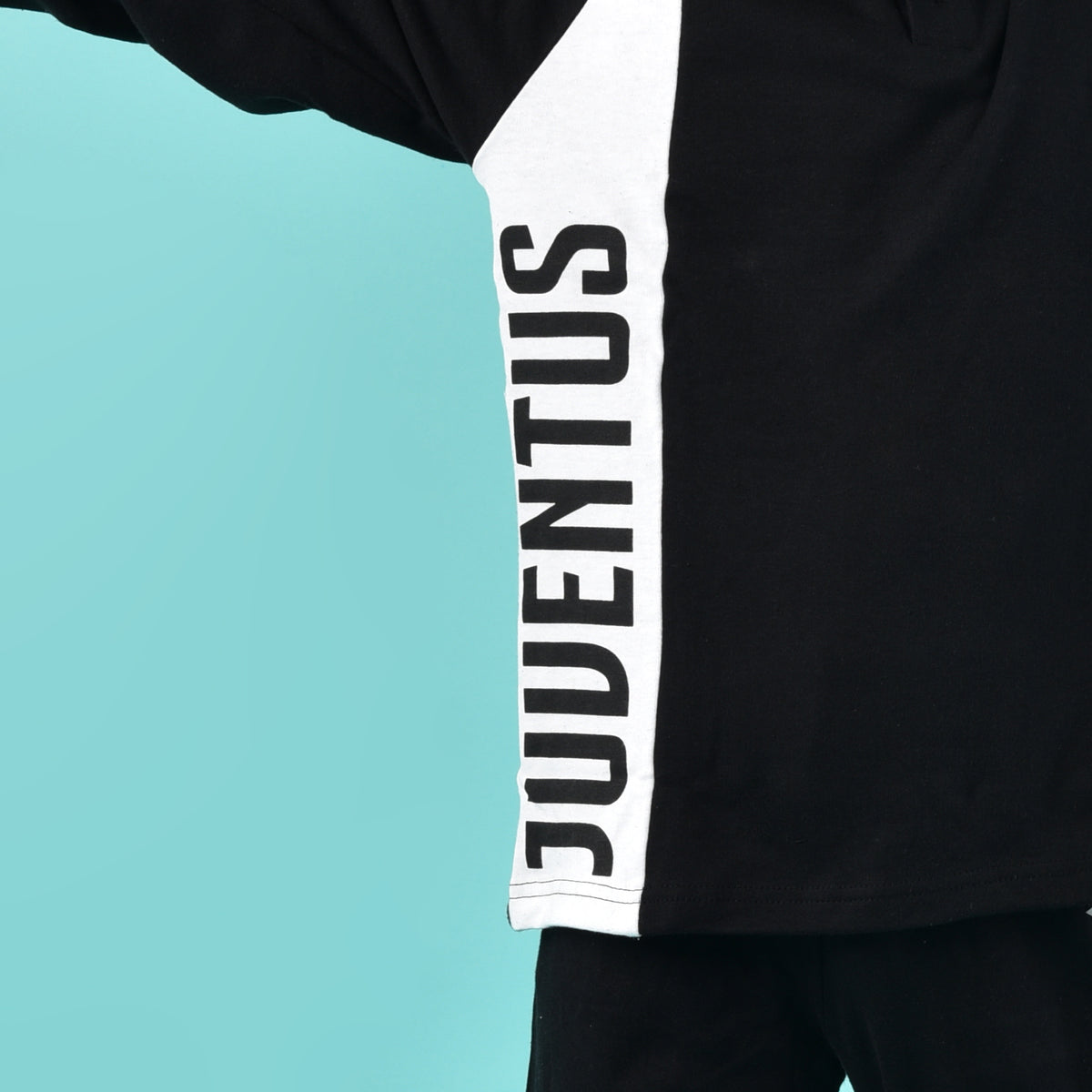 Pigiama bambino ufficiale Juventus B2 JU16100 nero caldo cotone