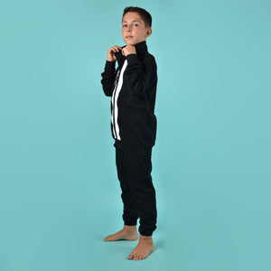 Pigiama con zip a collo alto felpata bambino Juventus B2JU15133 nero