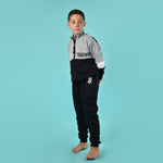 Pigiama con zip a collo alto felpata bambino Juventus B2JU15133 grigio melange