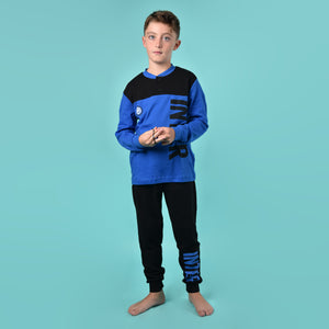 Pigiama junior Inter calcio caldo cotone B2IN15131 azzurro