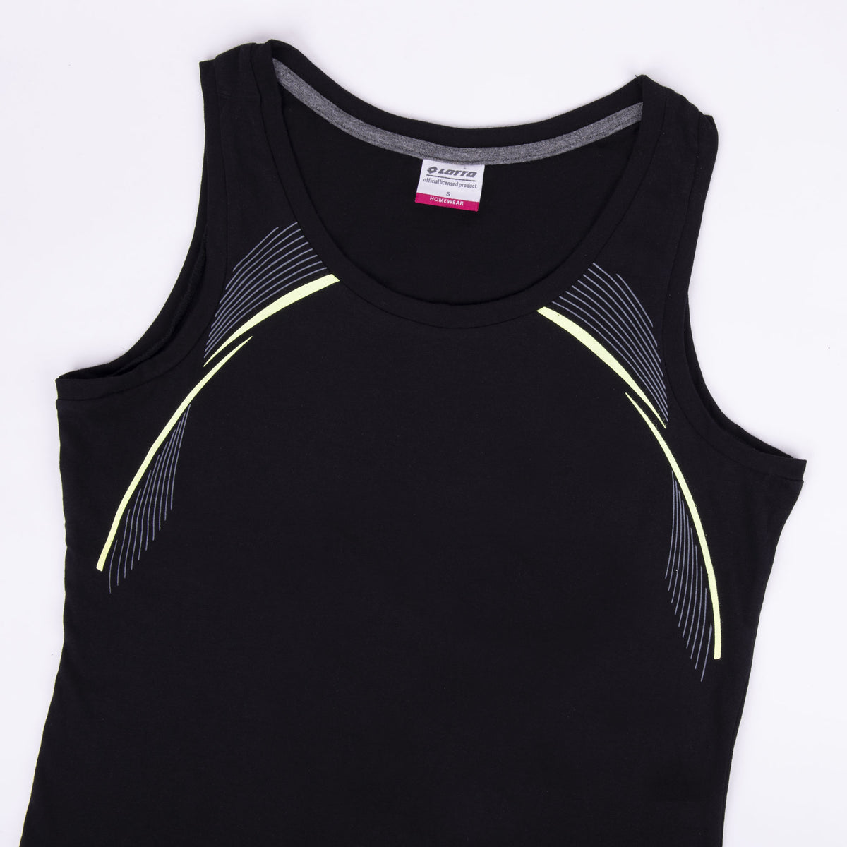 Pigiama donna Lotto LP2050 corto spalla larga cotone nero