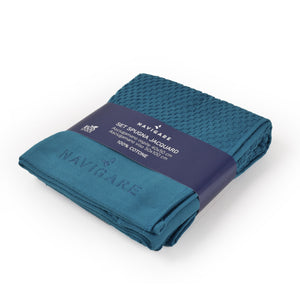 Set asciugamani spugna Jacquard Navigare 100%cotone viso+ospite