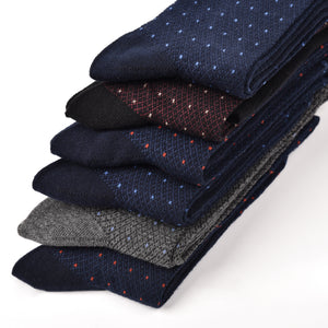 Calze uomo lunghe caldo cotone Meritex 1246 pois 6 paia