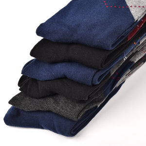 Calze uomo Meritex 150 in caldo cotone fantasia rombi 6 paia