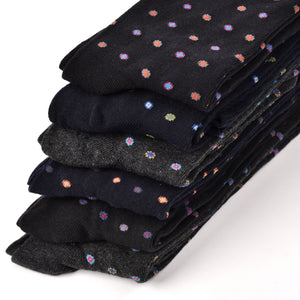 Calze uomo pois  lunghe caldo cotone Meritex 1244 6 paia